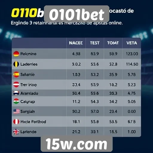 Desempenho do 0101bet em comparação com concorrentes